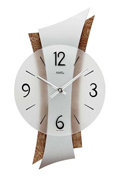 AMS Wall Clock 9401, Quartz, Transparent, Analogue, Modern