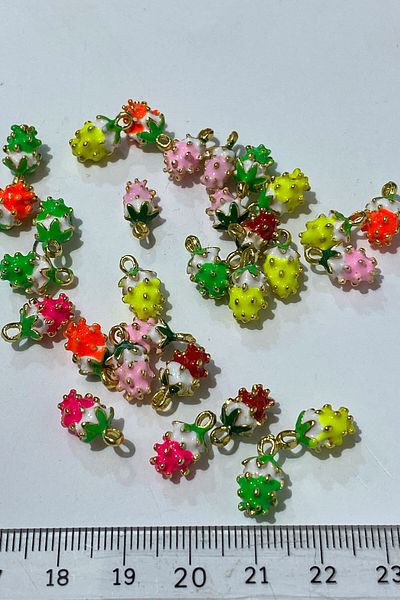 Hayalperest boncuk Colorful Murano Made Glass Beads Strawberry 1 Piece