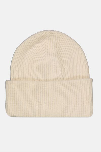 Gant Men Brand Logo Knitted Beanie, Beige