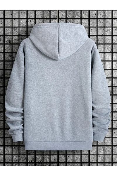 Pink Sky Τσέπη καγκουρό με κουκούλα με στάμπα Line Design