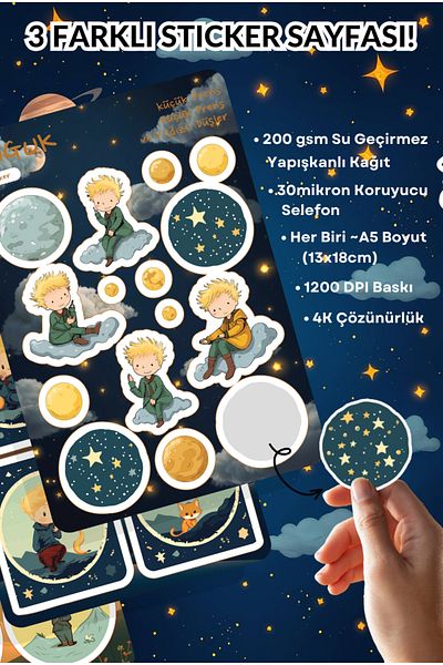 GUGUK Little Prince of the Stars Sticker Leaves Set