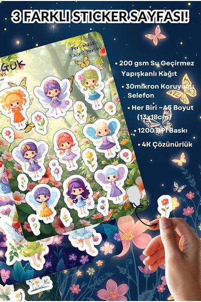 GUGUK Fairy Garden Sticker Leaves Set