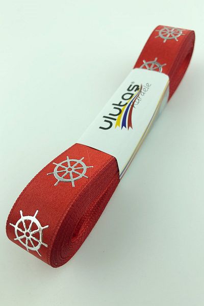 Hayalperest boncuk Panglică Satină Imprimată Foil de argint 2 Cm