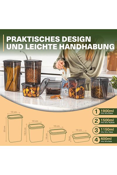 Viwares luftdichte Vorratsdosen mit Deckel 25er Vorratsbehälter Set