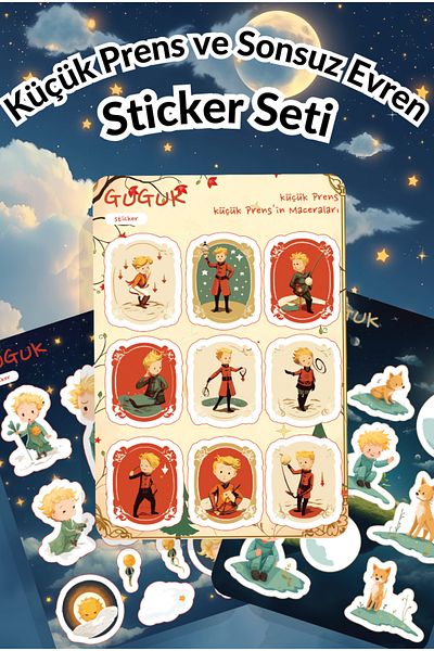 GUGUK Little Prince and Infinite Universe Sticker Leaves Set