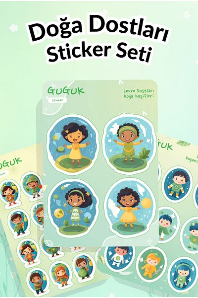 GUGUK Nature Friends Sticker Leaves Set