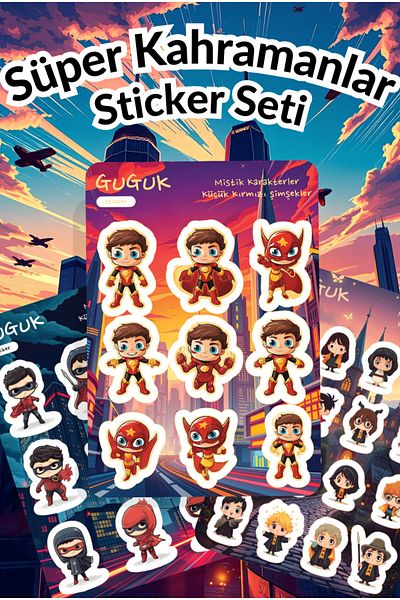 GUGUK Super Heroes Sticker Leaves Set