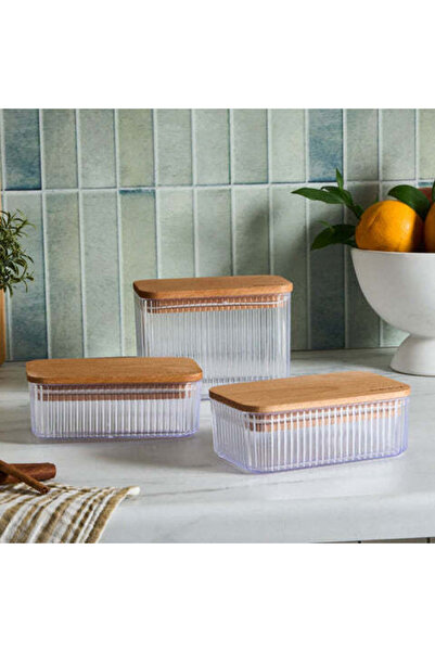 Karaca Massimo 3 Piece Storage Container, Clear