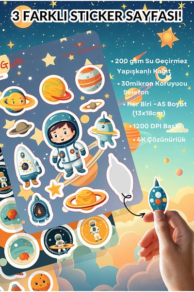 GUGUK Space Travelers Sticker Leaves Set