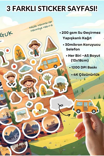 GUGUK Cute Adventurers Sticker Leaves Set