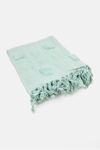 VCNY Home Anida Tufted Textured Throws 50 In X 60 In Cm, Blue
