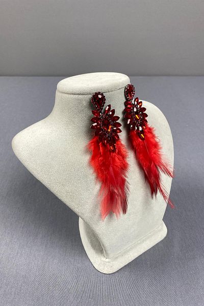 Hayalperest boncuk Special Invitation Prom and Wedding Evening Dress Earrings - The Most Stylish Feather