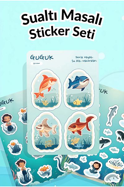 GUGUK Underwater Tale Sticker Leaves Set