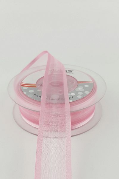 Hayalperest boncuk Baby Pink Φαρδιά Οργάντζα Σατέν Κορδέλα 20 Mt