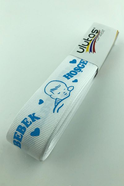 Hayalperest boncuk Κορδέλα Grosgrain με στάμπα καλωσορίσματος 2,5 cm
