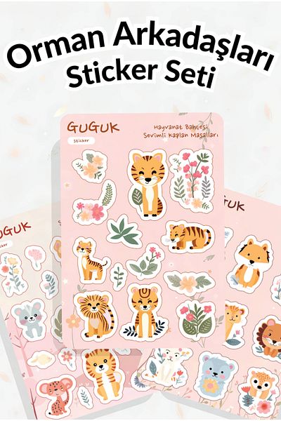 GUGUK Forest Friends Sticker Leaves Set