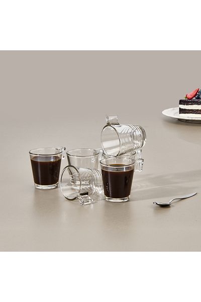 Glass In Love In Love Napoli 6 Espresso Cups - Transparent - 90 ml