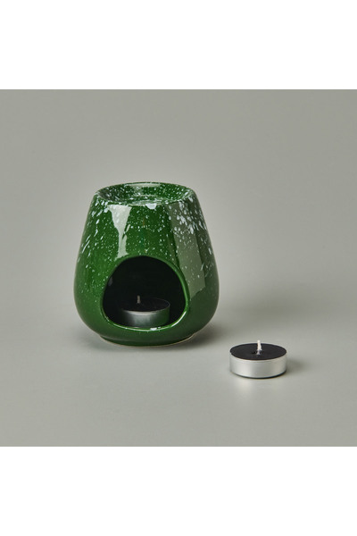 Evidea Deco Enyo Seramik Buhurdanlık - Yeşil - 11 cm