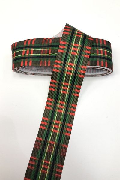 Hayalperest boncuk Μαύρη ριγέ καρό Grosgrain Χριστουγεννιάτικη Κορδέλα 4 εκ