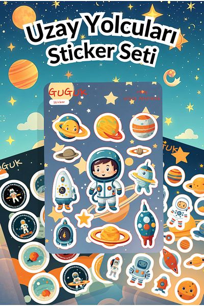 GUGUK Space Travelers Sticker Leaves Set