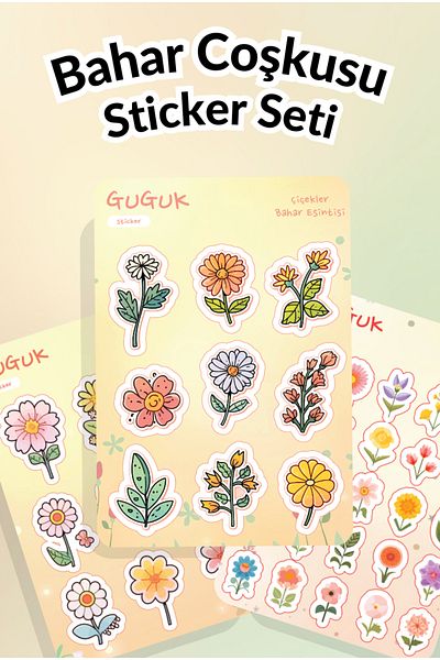 GUGUK Spring Enthusiasm Sticker Leaves Set