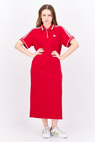 adidas فستان رياضي مناسب للخارج للنساء، أحمر