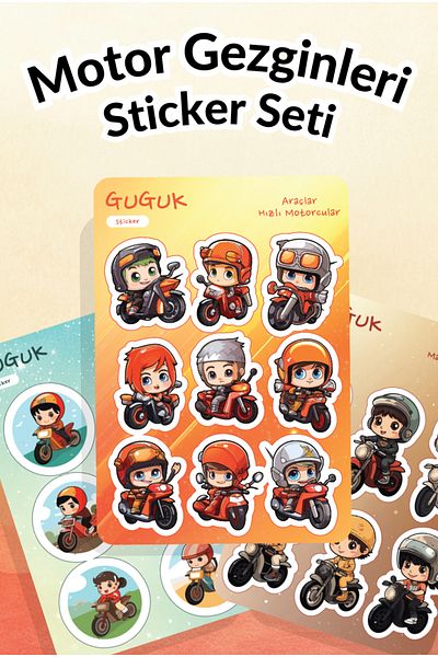 GUGUK Motor Travelers Sticker Leaves Set