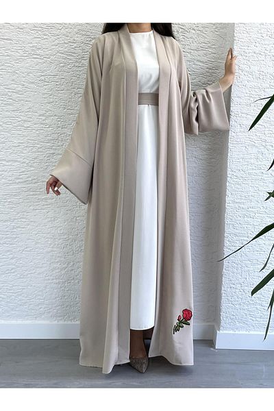 MELEK ARAZ Stone Rose Abaya
