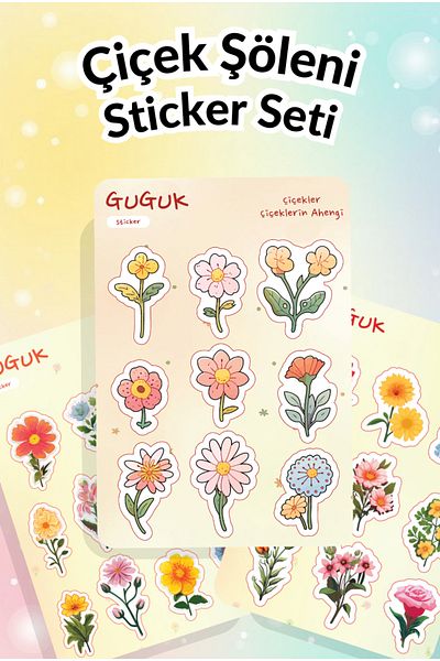 GUGUK Flower Feast Sticker Leaves Set