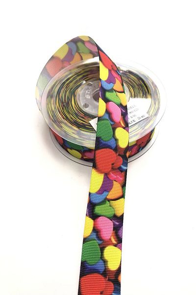 Hayalperest boncuk Κορδέλες Grosgrain με μοτίβο καρδιάς 2,5 cm 1 Mt