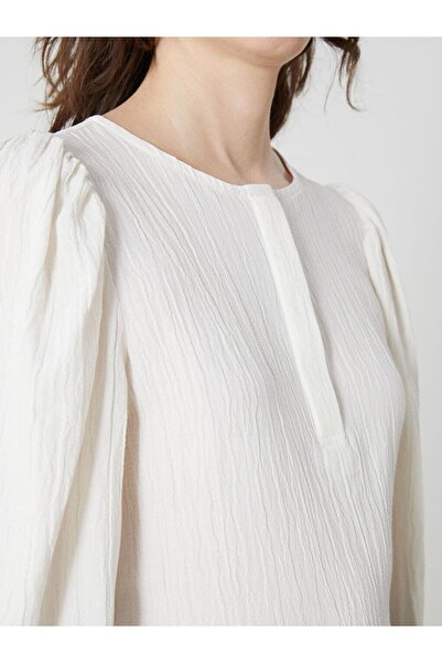 LC Waikiki Lcwaikiki Classic Crew Neck Women's Textured Blouse