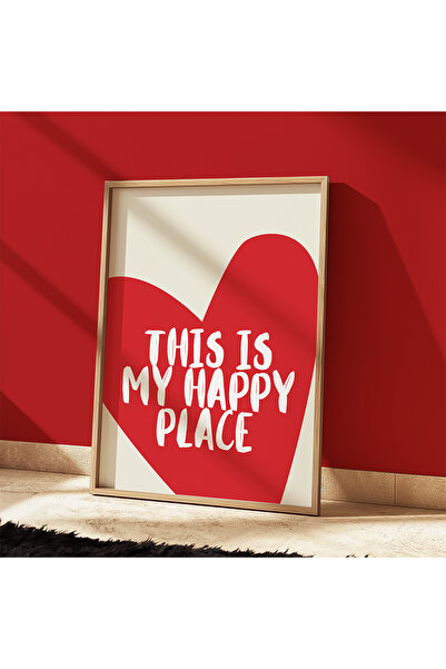 DES VU PRINT This Is My Happy Place Pinterest Temalı Çerçevesiz Poster