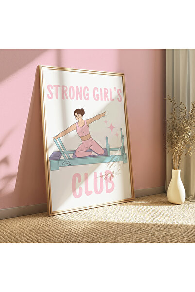 DES VU PRINT Girl's Club Reformer Pilates Posteri