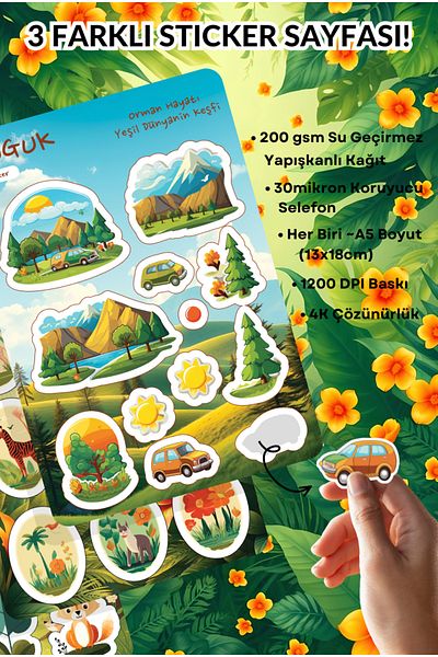 GUGUK Tropical Nature Exploration Sticker Leaves Set