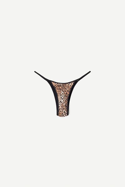 Bershka Reversible animal print bikini bottoms