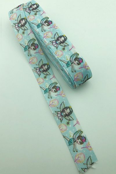 Hayalperest boncuk Panglică Grosgrain Imprimată Zână 10 Mt