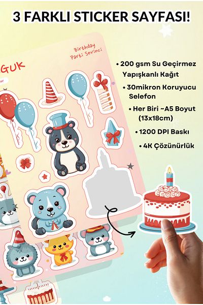 GUGUK Party Sticker Leaves Set