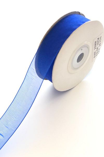 Hayalperest boncuk Κορδέλες Saks Blue Organza 2 εκ