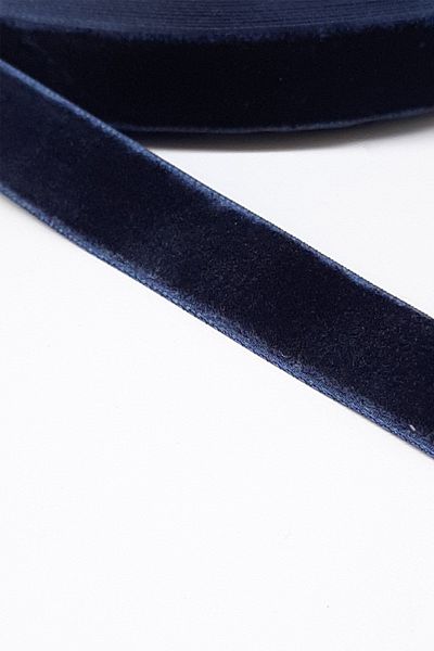 Hayalperest boncuk Βελούδινη κορδέλα Navy Blue πλάτους 2 cm