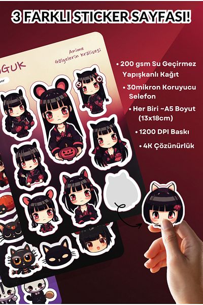 GUGUK Leaf Stickers for Anime Princess Shapes