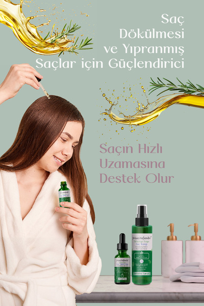 Mecitefendi Biberiye Saç Bakım Seti Yansı - Saç Dökülmesi ve Yıpranmış Saçlar için Güçlendirici