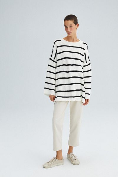 Touché Privé STRIPED OVERSIZED KNITWEAR TUNIC