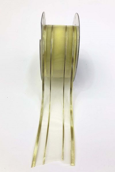 Hayalperest boncuk Χρυσή Κορδέλα Organza Glitter Κορδέλα 4εκ