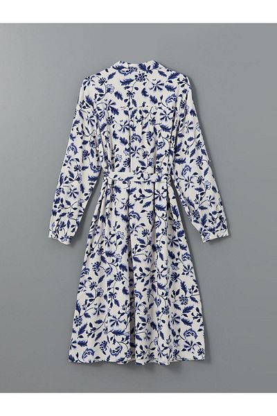 LC Waikiki Γυναικείο πουκάμισο LCW Grace Navy Blue Floral