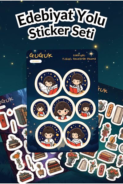 GUGUK Literature Path Sticker Leaves Set