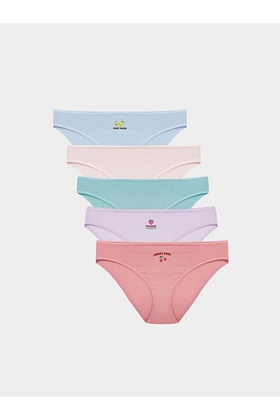 LC Waikiki Pachet de 5 chiloți de bikini cu imprimeu LCW Young