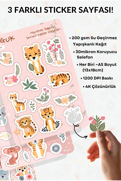 GUGUK Forest Friends Sticker Leaves Set