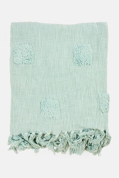 VCNY Home Anida Tufted Textured Throws 50 In X 60 In Cm, Blue