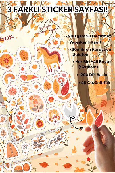 GUGUK Autumn Journey Sticker Leaves Set