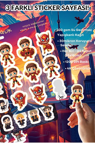 GUGUK Super Heroes Sticker Leaves Set